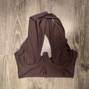 SHEIN BROWN CROP TOP